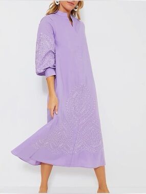 Hyacinth House Lilac embroidered dress
